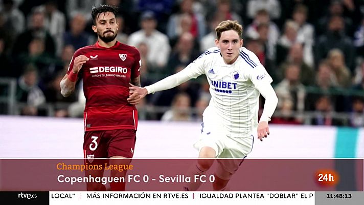 Champions | El Sevilla tropieza y no puede ganar al Copenhaguen              