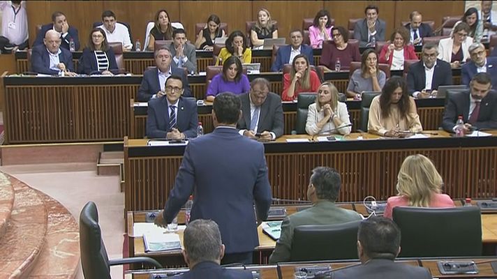 Sesión de control en el Parlamento de Andalucía