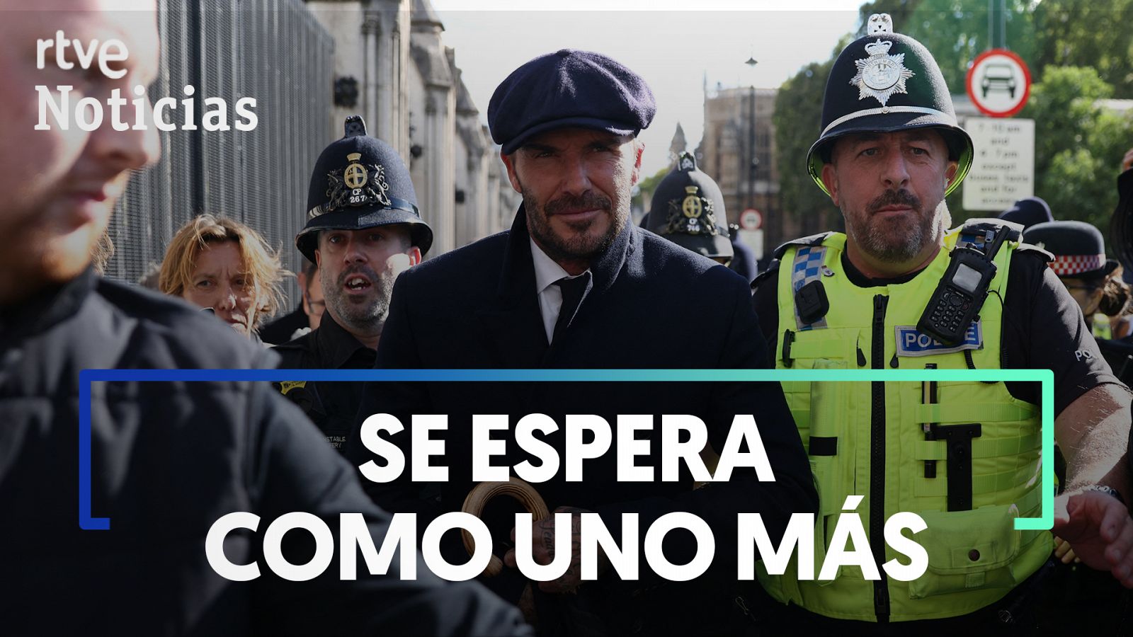 David Beckham, en la cola kilométrica para despedir a la reina en Westminster