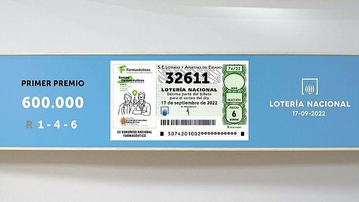 SELAE - Sorteo de la Lotería Nacional del 17/09/2022