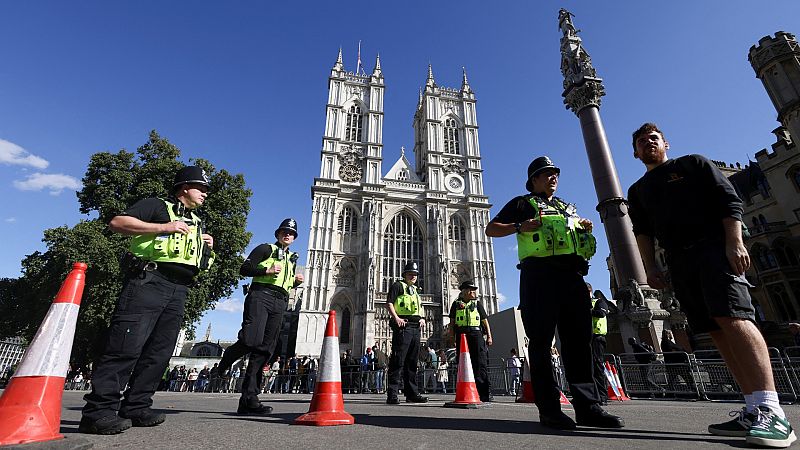 Londres despliega el mayor dispositivo de seguridad de la ciudad para el funeral de Isabel II
