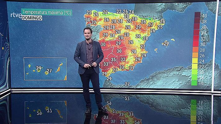 Cielos nubosos o con intervalos nubosos en Mallorca, Menorca y este de Cataluña esperándose chubascos y tormentas