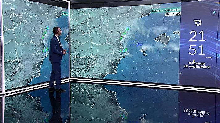 Precipitaciones localmente fuertes en zonas litorales de la Comunidad Valenciana