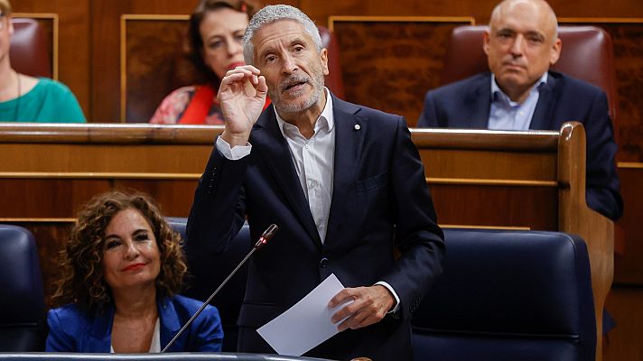 Telediario 1 - Marlaska defiende que se dio una respuesta "proporcionada" al salto "violento" en Melilla