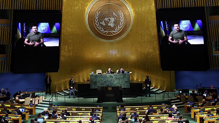 Informativo 24h - Zelenski exige ante la ONU que Rusia pague por sus crímenes