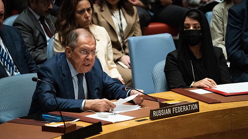 Lavrov, ante la ONU: "En Ucrania ha habido un ataque frontal contra la lengua rusa y han aplastado a los hablantes de ruso"