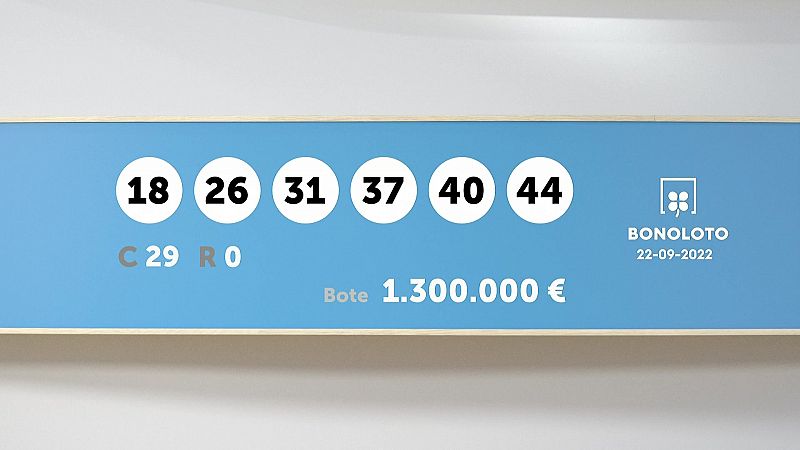 Sorteo de la Lotería Bonoloto del 22/09/2022 - Ver ahora