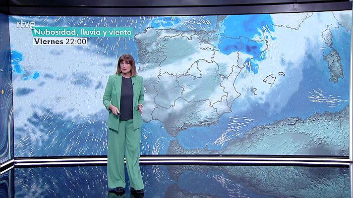 Aumento con nubes de evolución en el tercio este, sur y centro peninsular, así como en el resto de Baleares, con chubascos y tormentas        