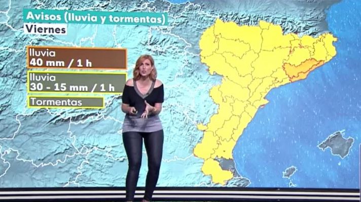 Chubascos y tormentas en el tercio oriental y Baleares