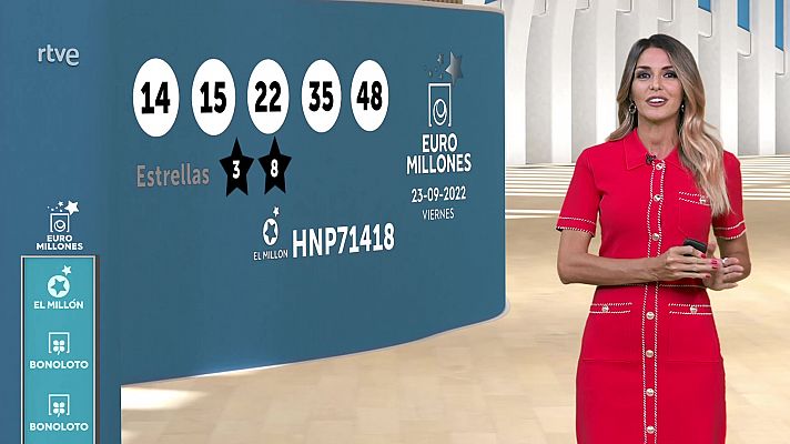 Loterías - Sorteo de la Bonoloto y Euromillones del 23/09/2022