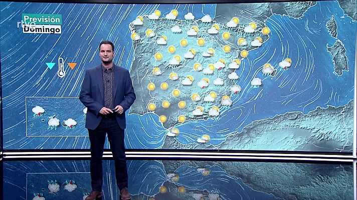 Predominio de cielos nubosos o cubiertos y con lluvias en el norte de Galicia y Cantábrico      