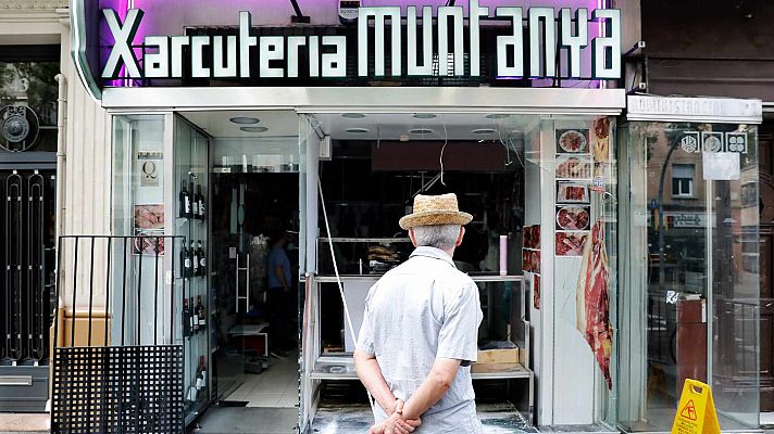 Telediario Fin de Semana - Un joven muere apuñalado en unas fiestas de la Mercè con altercados y saqueos a comercios