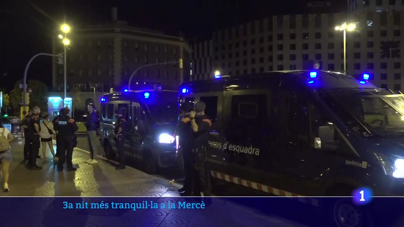 Tercera nit "tranquil·la" amb una vintena de detencions