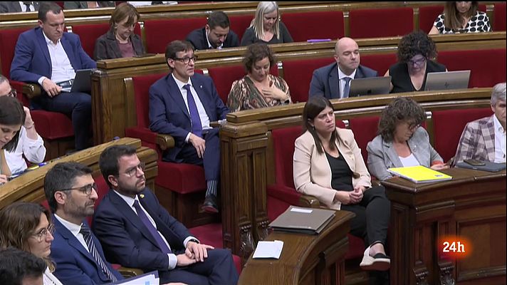 Els grups parlamentaris responen a la intervenció del president català en el debat de política general