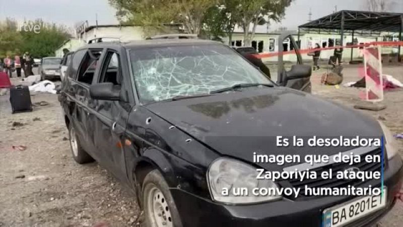 Un ataque ruso a un convoy humanitario deja al menos 25 muertos en Zaporiyia
