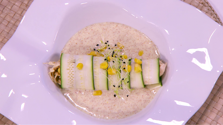 Saber vivir - Receta de canelones de calabacín con bechamel saludable