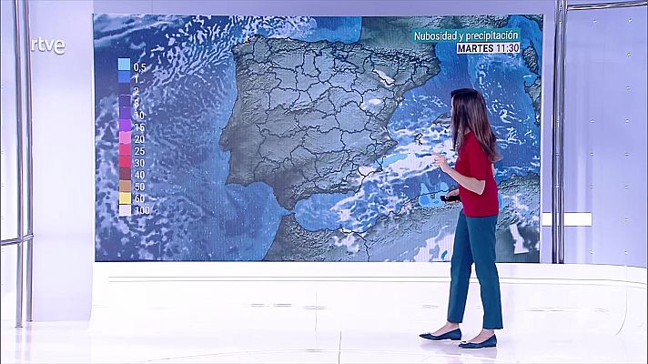 Posibilidad de tormentas localmente fuertes en el sureste de Castilla-La Mancha y noreste de Andalucía