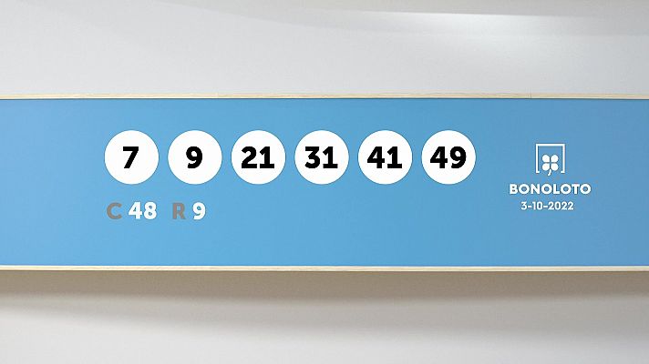 SELAE - Sorteo de la Lotería Bonoloto del 03/10/2022