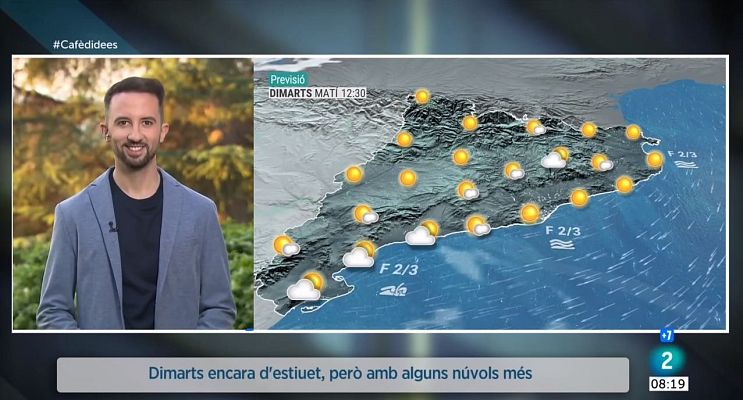 El temps - Dimarts amb sol, alguns núvols més i encara bonança