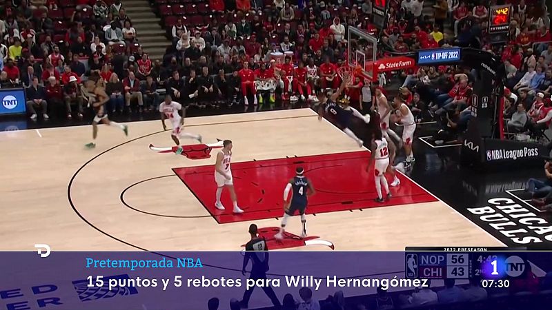 Brillante debut de Willy Hern�ngomez en la pretemporada de la NBA