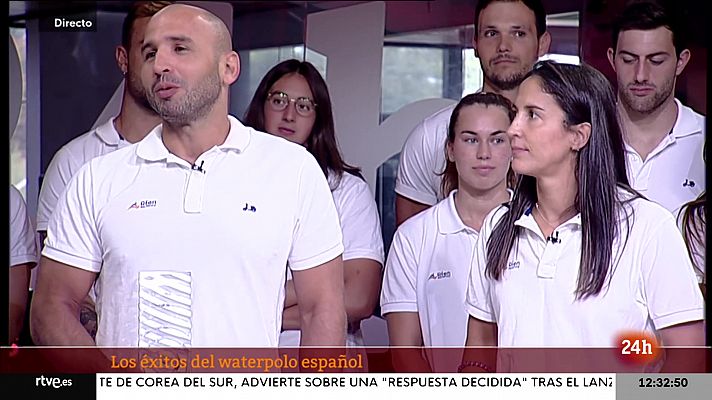 Homenaje a las selecciones españolas de waterpolo