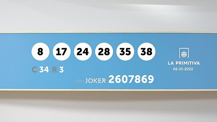 Sorteo de la Lotería Primitiva y Joker del 08/10/2022 