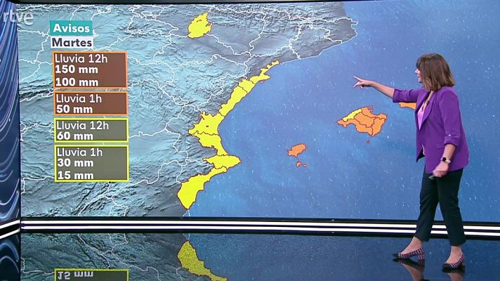 Probabilidad de chubascos localmente fuertes en el oeste de Galicia al principio y en Ibiza al final del día