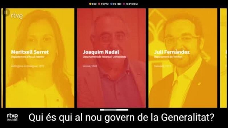 Els perfils dels 7 nous consellers del Govern