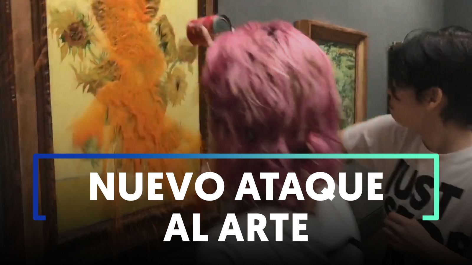 Activistas ecologistas arrojan sopa a 'Los girasoles' de Van Gogh en la National Gallery de Londres