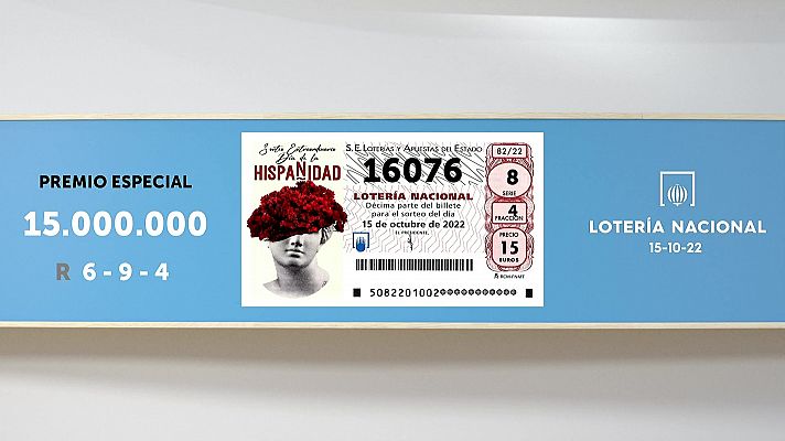 Sorteo de la Lotería Nacional del 15/10/2022