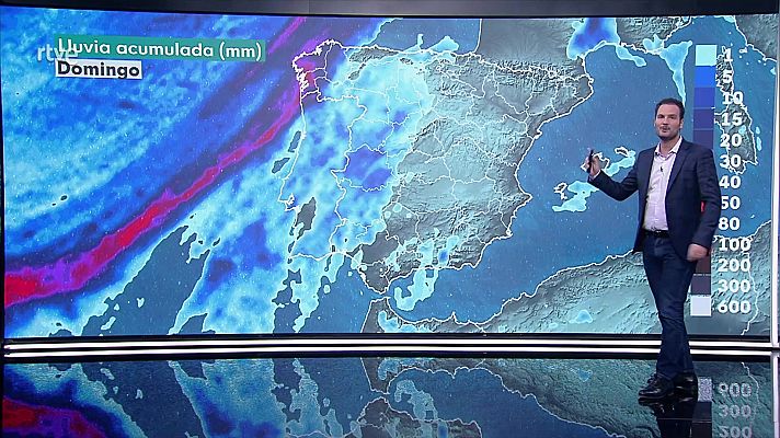 Precipitaciones, localmente fuertes y persistentes en el litoral noroeste de Galicia a partir de la tarde