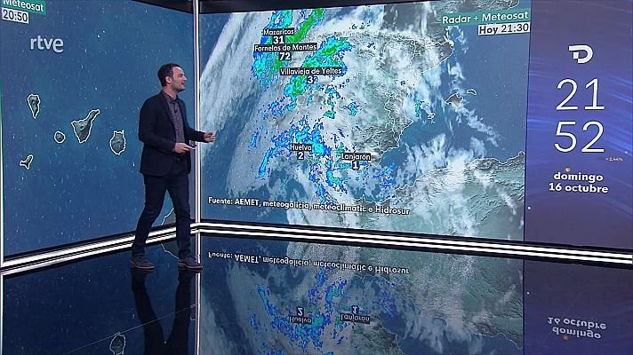 Precipitaciones acompañadas de barro en áreas del oeste y sur de la Península