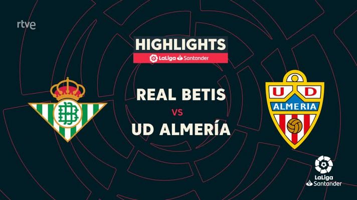 Betis-Almería: resumen del partido de la 9ª jornada Liga 