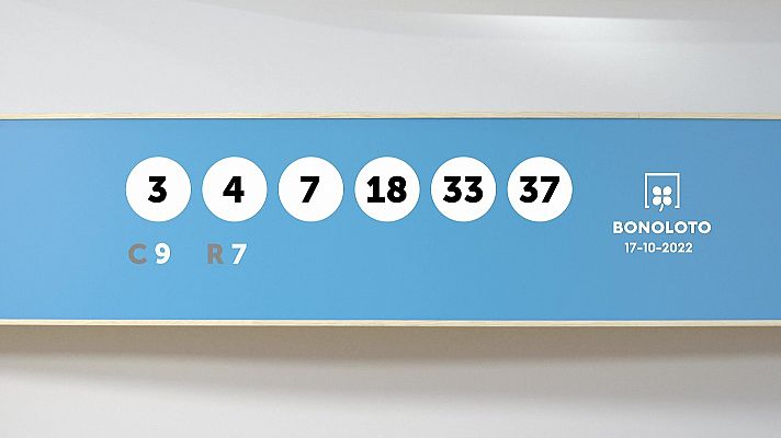 SELAE - Sorteo de la Lotería Bonoloto del 17/10/2022