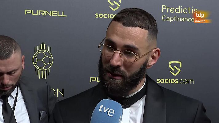 Benzema, Balón de Oro: \"Nunca entro al campo a decir que voy a ganar un premio. Entro a jugar\" -- Ver ahora