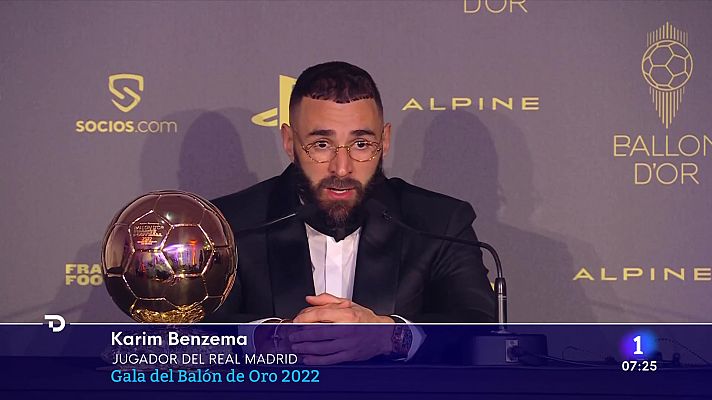 Telediario Matinal - Benzema gana el Balón de Oro tras una carrera en el Real Madrid