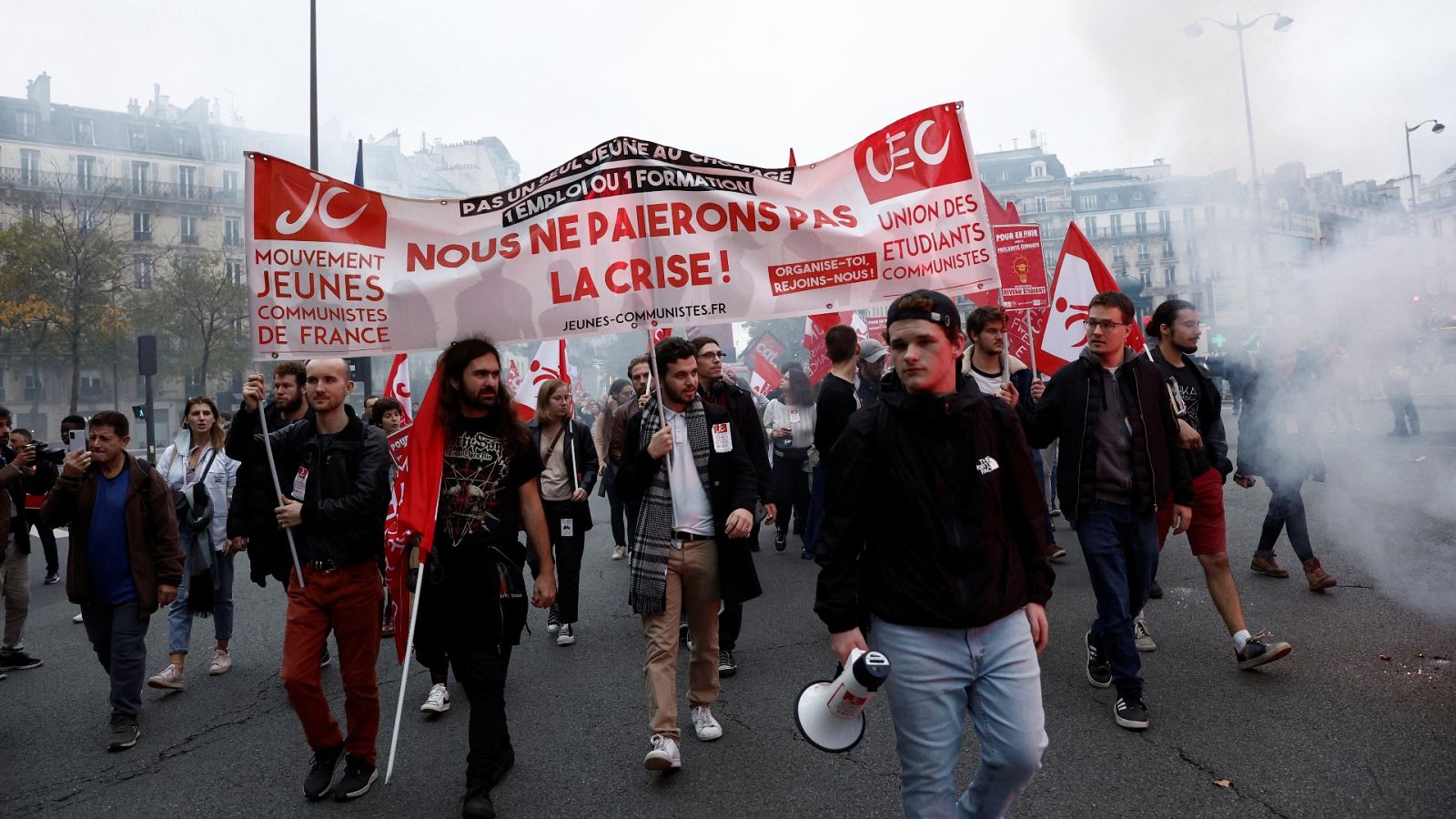 Este martes, en Francia ha habido una huelga "intersectorial" convocada por el sindicato CGT para pedir subidas salariales para hacer frente a la subida de precios.