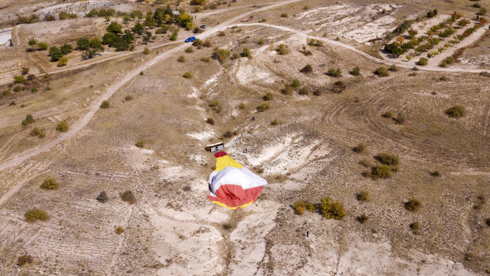 El aterrizaje, el momento más arriesgado en los viajes en globo aerostático