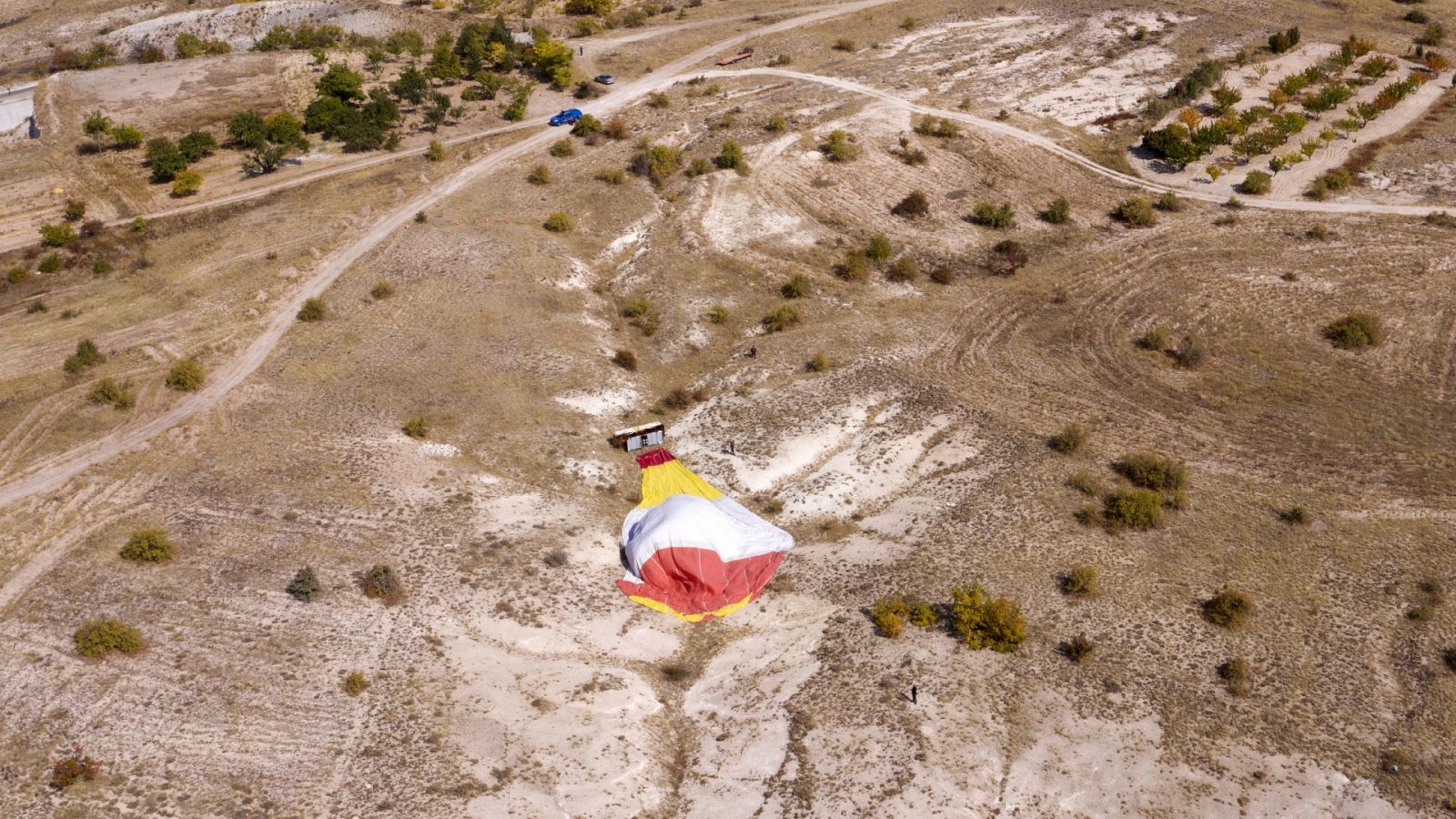 El aterrizaje, el momento más peligroso en los viajes en globo aerostático