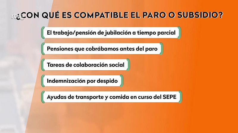 Con qué es compatible cobrar el paro o un subsidio