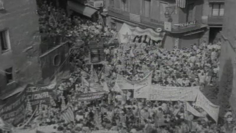 Arxiu TVE Catalunya - Onze de Setembre del 1977 i declaracions de Tarradellas