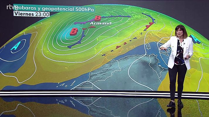 El tiempo - Intervalos de viento fuerte en Galicia y montañas del centro y norte peninsular