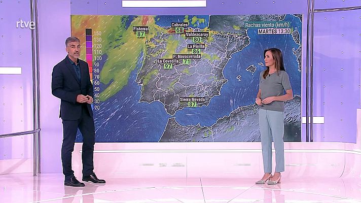 Probabilidad de precipitaciones localmente fuertes o persistentes en el oeste de Galicia   