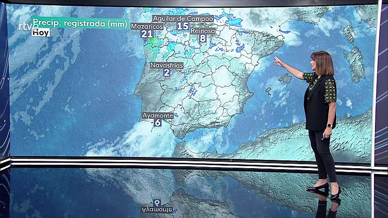 Viento fuerte en el oeste de Galicia, la meseta norte y las cordilleras del centro y norte peninsular - ver ahora