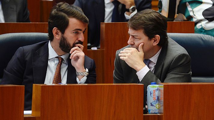 Telediario 1 - Gallardo llama "líder criminal" a Sánchez  y Mañueco pide a "todos" bajar el tono