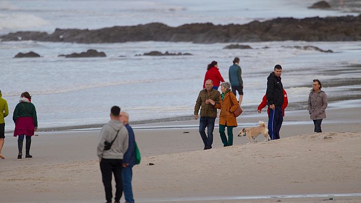 Descenso de temperaturas generalizado y lluvias fuertes en Galicia