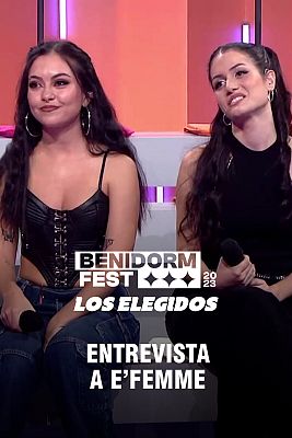 Benidorm Fest - Entrevista a E'FEMME en la gala 'Benidorm Fest: los elegidos'