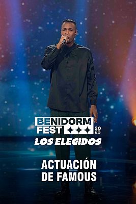 Actuación de Famous en la gala de presentación de Benidorm Fest 2023