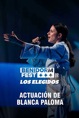 Actuación de Blanca Paloma en la gala de presentación de Benidorm Fest 2023
