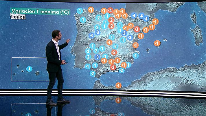 Temperaturas en notable descenso en el Cantábrico oriental, alto Ebro y meseta Norte